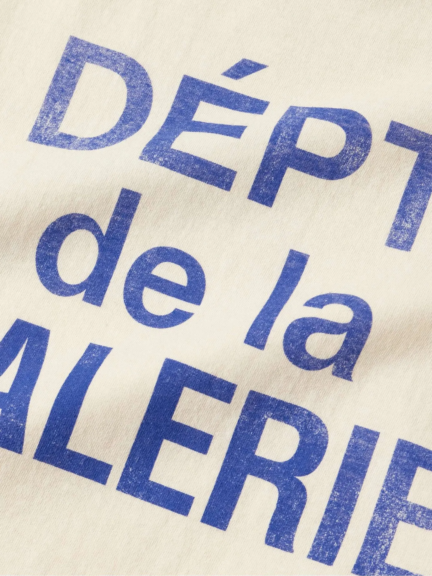 GALLERY DEPT. FRENCH TEE/CREAM/BLUE Cream French Blue LOGO Short Sleeve Cream S-XL Ready-to-wear Asso special piece dyeing Heavy washing water printing and distressing treatment Proper tube-woven fabric without side seams Unusual open-width version Original development Complete accessories/matching Details in place